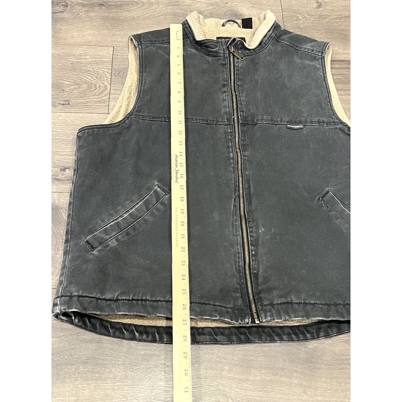 Denime WOLVERINE Men’s Upland Denim Vest Cotton XL Bison Outdoor Outerwear Size US XL / EU 56 / 4 - 2 Thumbnail