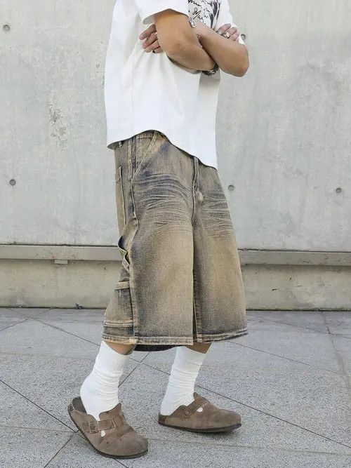 Hypebeast × Jean Pants Vintage Jorts Cargo Y2k Shorts Jeans Size US 32 / EU 48 - 4 Thumbnail