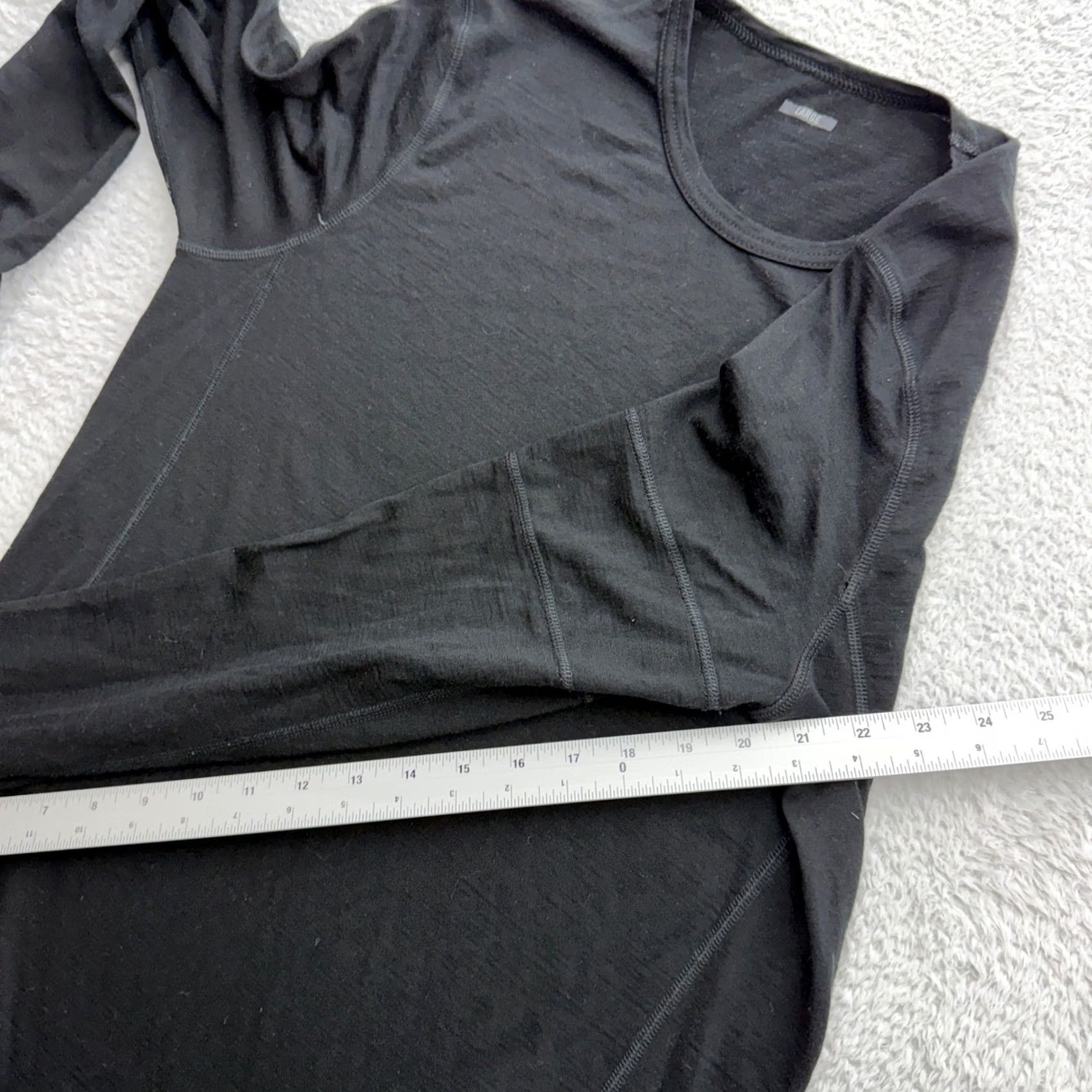 Rapha Rapha Men's Merino Base Layer Long Sleeve Black Extra Fine Wool L Large Crew Neck Shirt Size US L / EU 52-54 / 3 - 6 Thumbnail