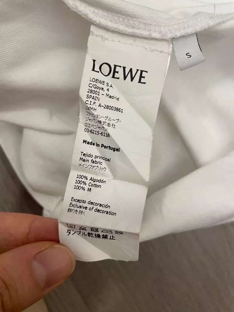 Loewe LOEWE White embroidered small Logo irregular bottom short Size S / US 4 / IT 40 - 3 Thumbnail