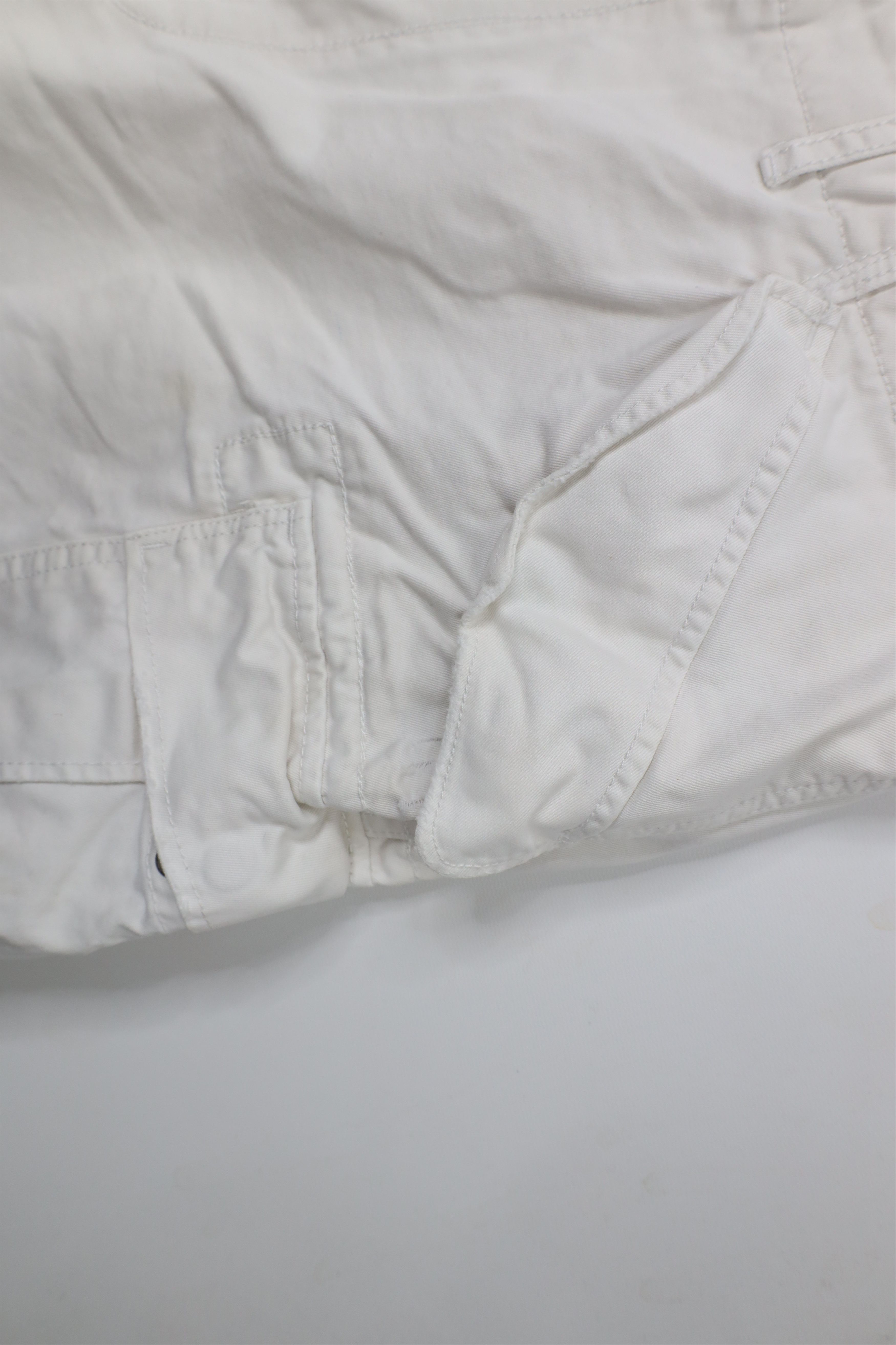 Ralph Lauren × Vintage Vintage 90s Ralph Lauren Heavy Military Cargo Shorts White Size US 40 / EU 56 - 5 Thumbnail