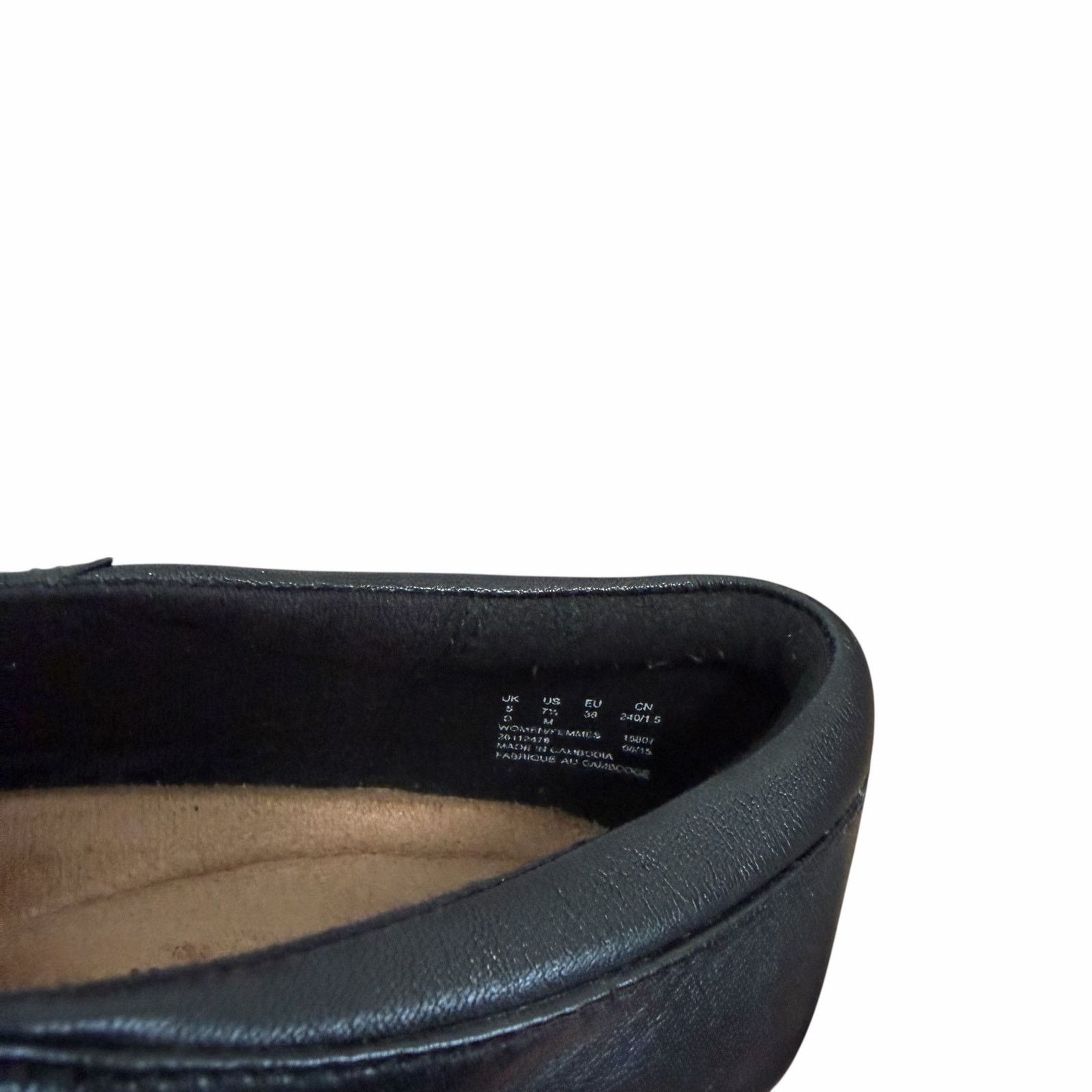 Clarks Clarks Black Leather Everlay Iris Loafers Sz 7.5 Size US 7.5 / IT 37.5 - 7 Thumbnail