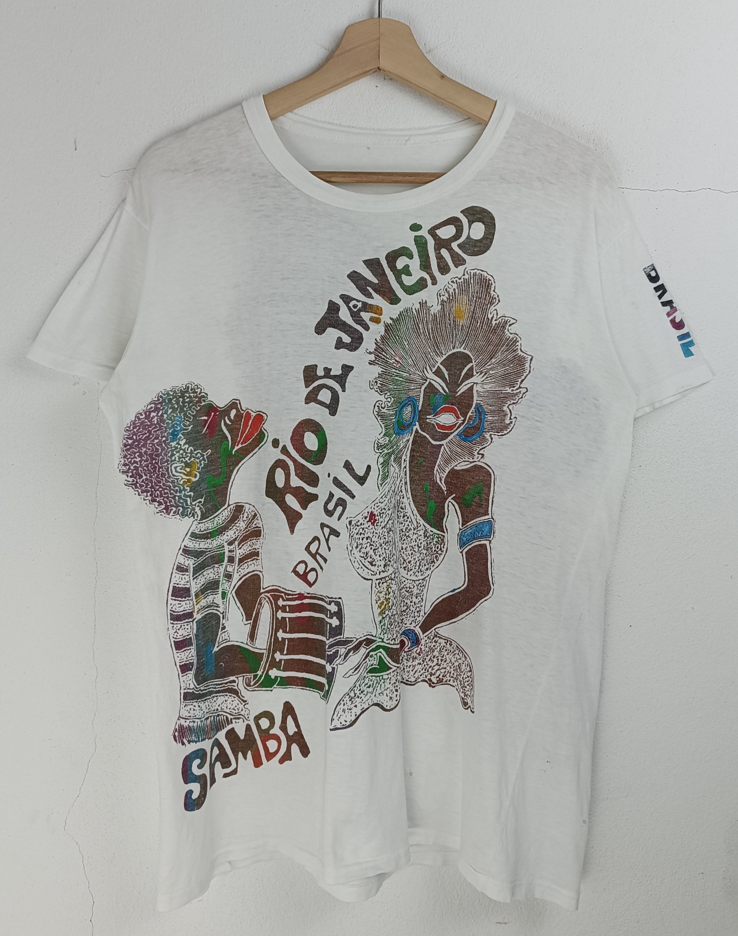 Vintage VINTAGE 80'S RIO DE JANEIRO BRASIL SAMBA VERY RARE TEE Size US M / EU 48-50 / 2 - 3 Thumbnail