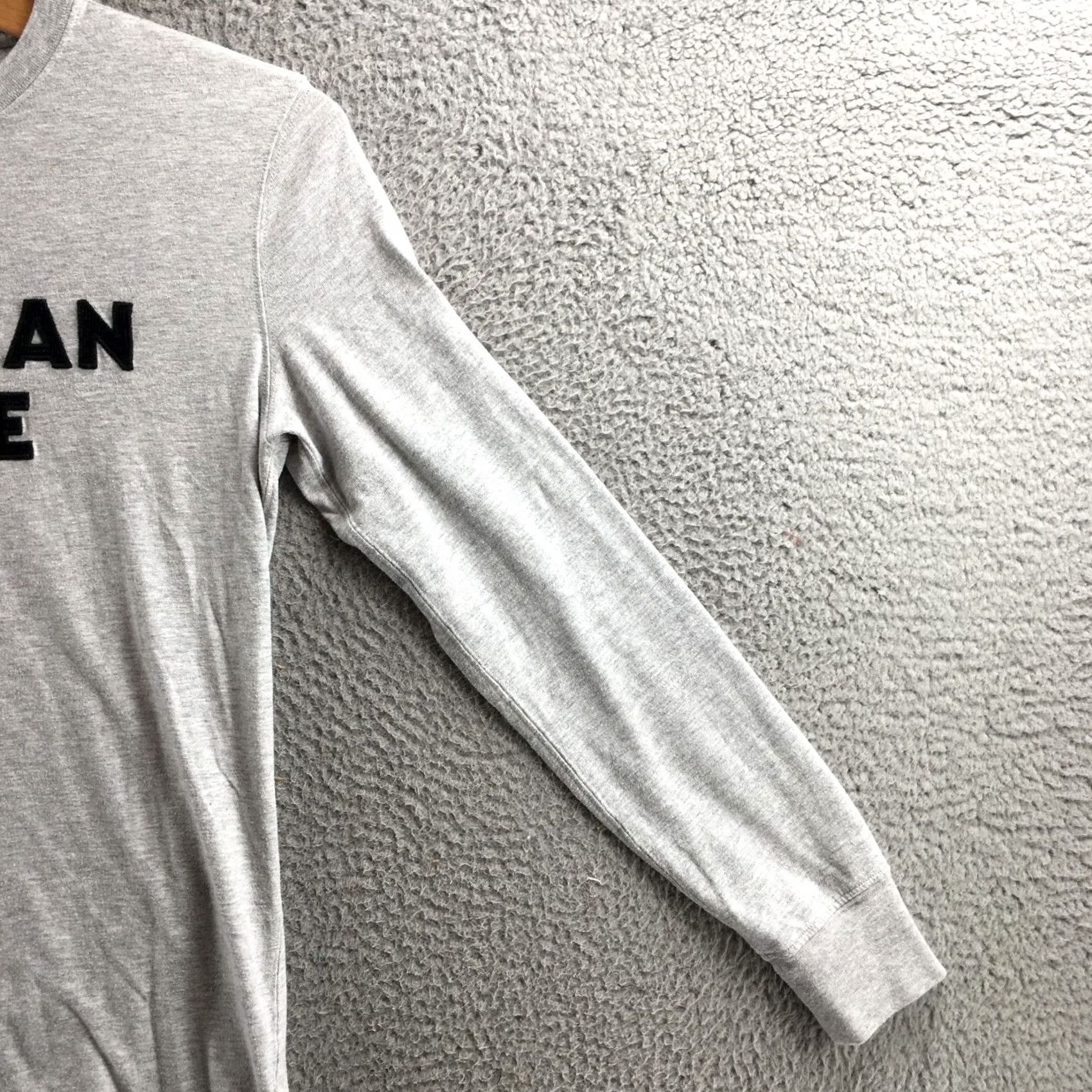 American Eagle Outfitters American Eagle Outfitters T-Shirt Mens S Gray Cotton Blend Long Sleeve Pullover Size US S / EU 44-46 / 1 - 5 Thumbnail