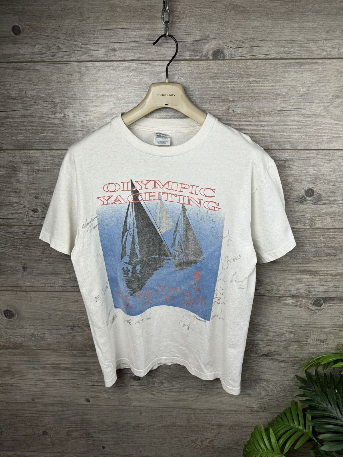 Vintage Olympic Yachting 1996 Tee Shirts Savannah Rare Size M Size US M / EU 48-50 / 2 - 3 Thumbnail