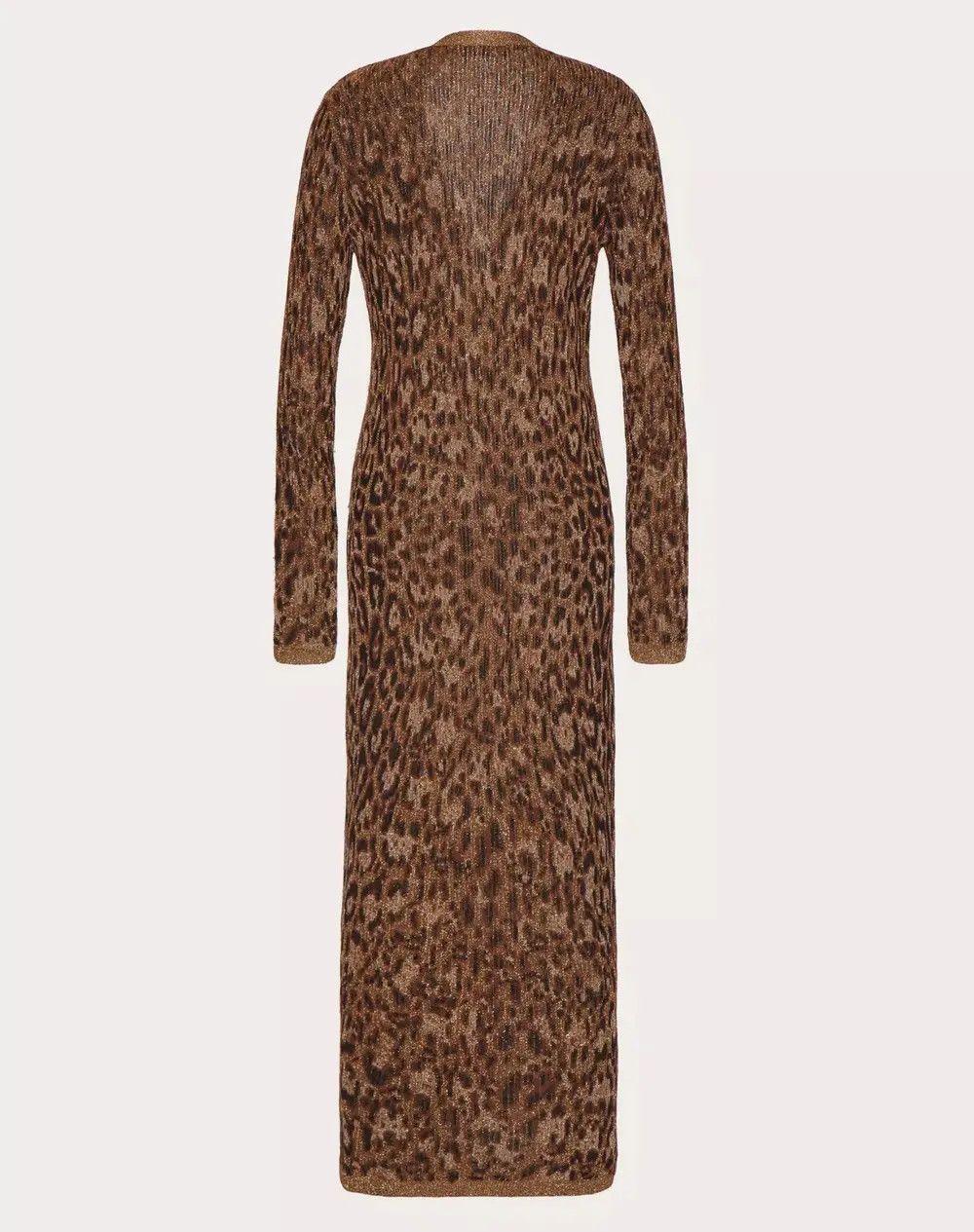 Valentino o1s1wg111125 Cardigan In Animalier Jacquard in Leopard/Brown Size M / US 6-8 / IT 42-44 - 2 Thumbnail