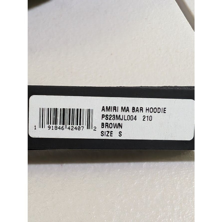 Amiri o1rshd1 Amiri MA Bar Hoodie in Brown Size US S / EU 44-46 / 1 - 21 Thumbnail