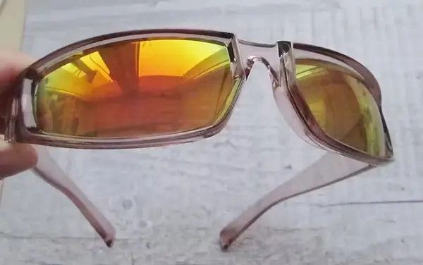 Jewelry Peach Color Sunglasses Hip Hop Grunge Y2K Yellow Size ONE SIZE - 2 Thumbnail