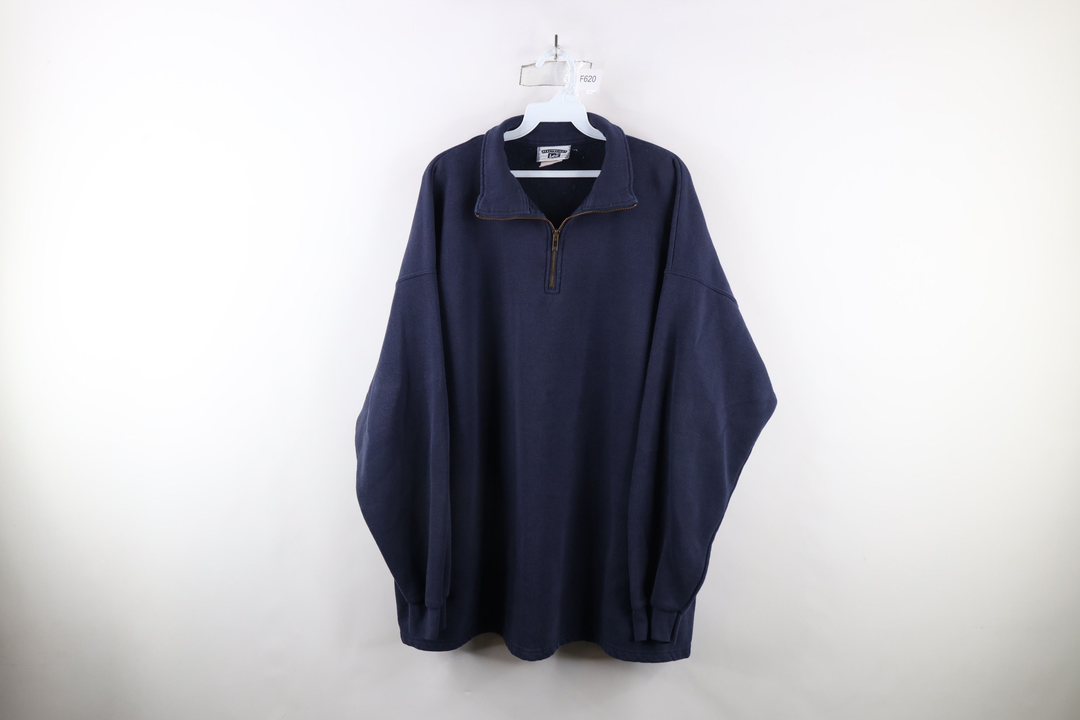 Vintage Vintage 90s Streetwear Heavyweight Half Zip Sweatshirt Blue Size US XXL / EU 58 / 5 - 1 Thumbnail