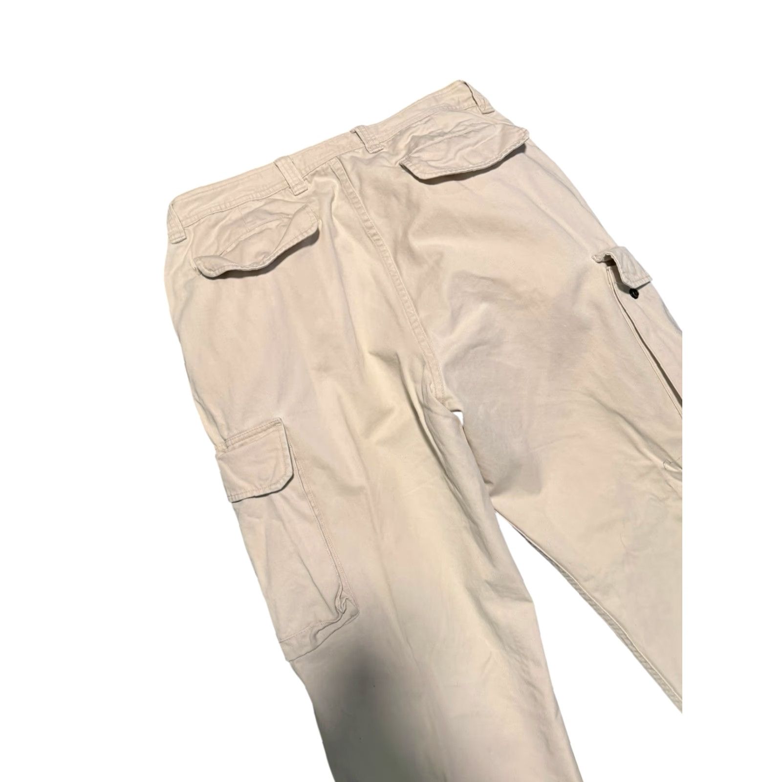 Polo Ralph Lauren VINTAGE Polo Jeans Co Ralph Lauren Cargo Pants Mens 38x30 White Military Surplus Cargo Pants / Workwear / 90s / Army / Outdoors Mens White Cotton Size US M / EU 48-50 / 2 - 7 Thumbnail