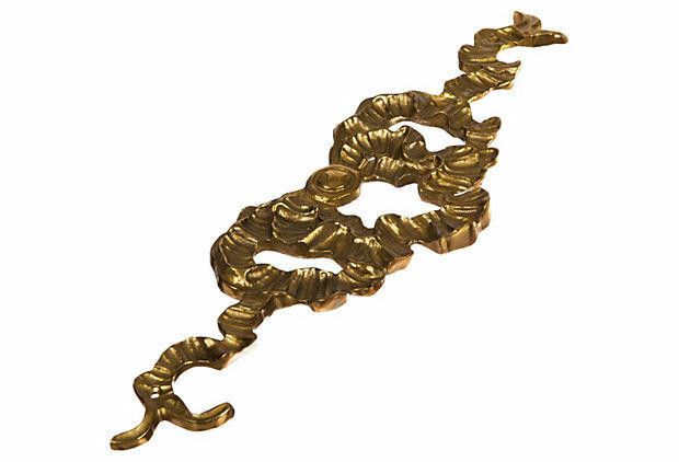 Designer Brass Bow Wall Appliqué Size ONE SIZE - 2 Thumbnail