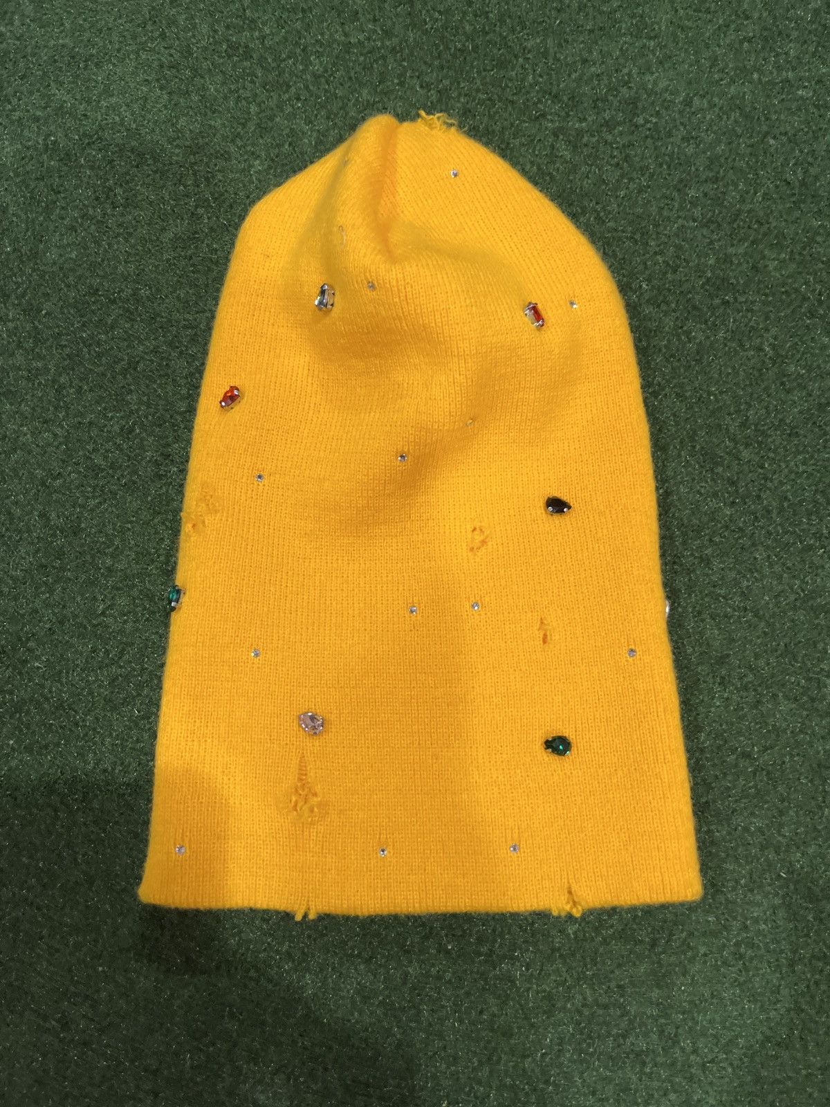 Other LAB ( Life’s A Blur ) Yellow Gold Bedazzled Beanie Size ONE SIZE - 2 Thumbnail