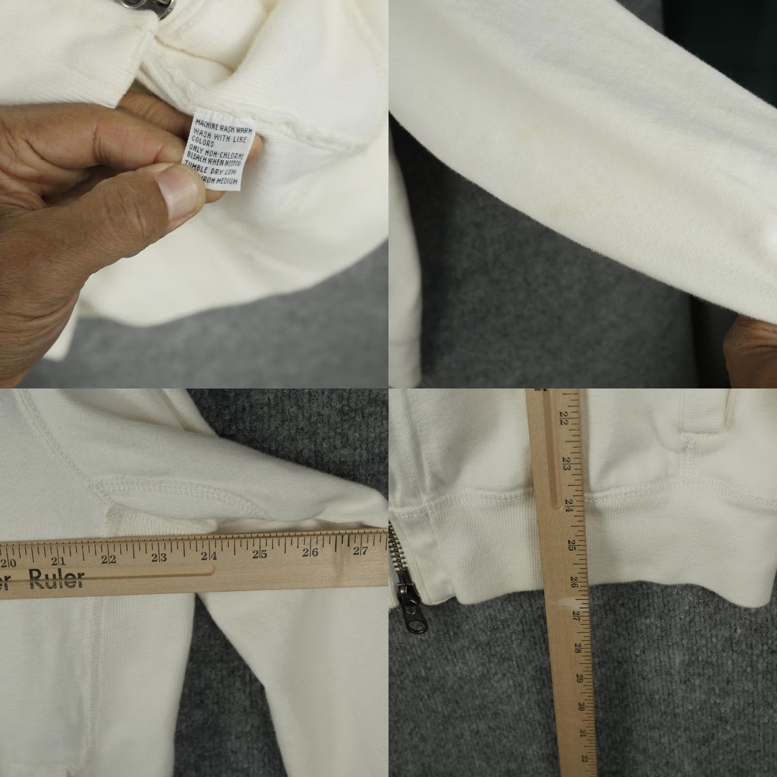 Polo Ralph Lauren Polo Ralph Lauren Hoodie Mens XL White Nautical Crest Full Zip Fleece Sweatshirt Size US XL / EU 56 / 4 - 9 Thumbnail
