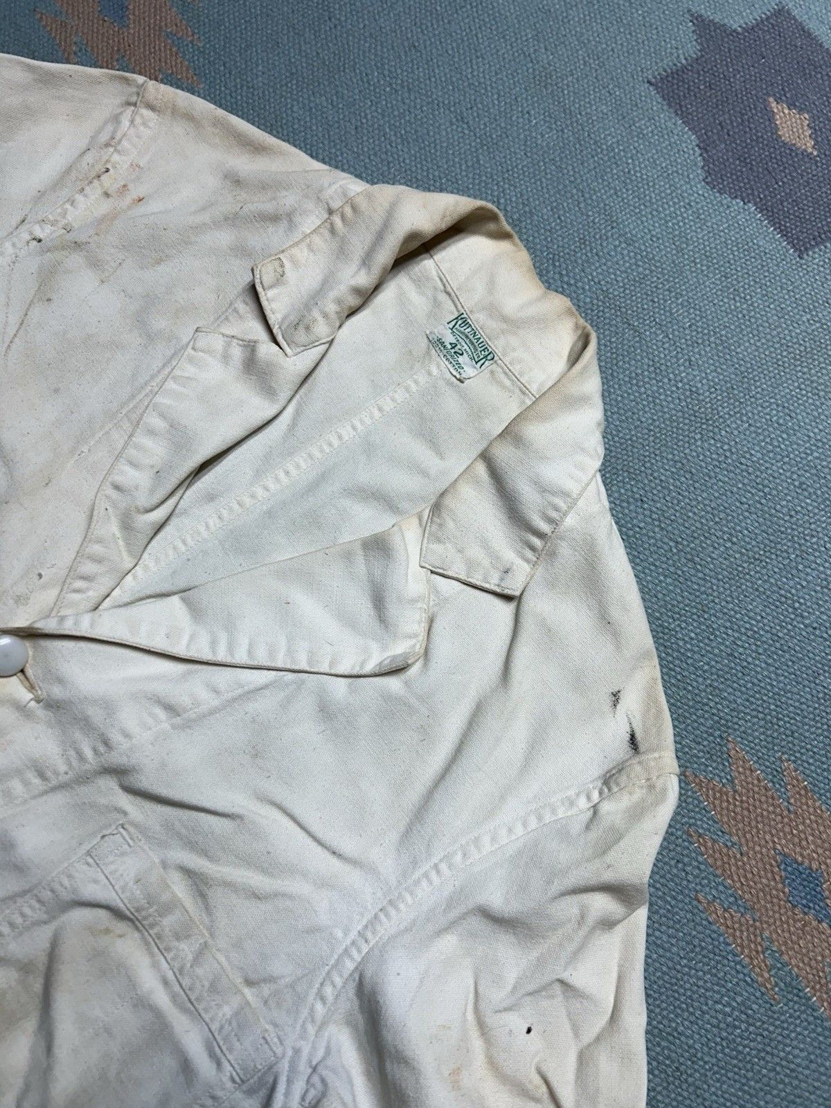 Vintage Vtg 20s 30s canvas chore jacket Kuttnauer Detroit paint 42 Size US L / EU 52-54 / 3 - 5 Thumbnail