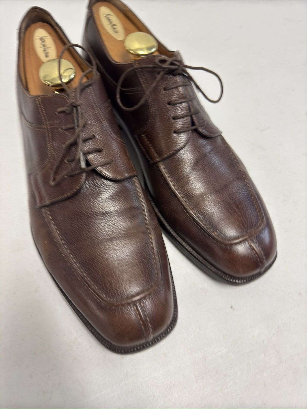 Santoni Santoni Made in Italy Split Almond Toe Oxford Shoe 11 1/2 D Size US 11.5 / EU 44-45 - 2 Thumbnail
