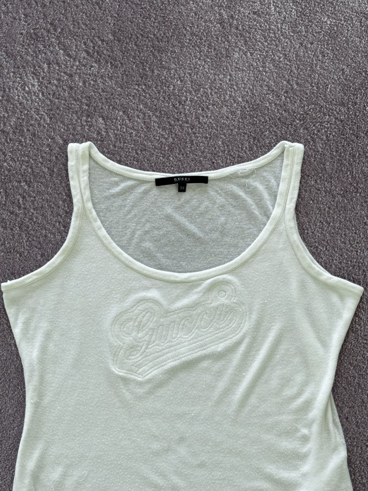 Gucci Gucci 00s Aesthetic Vintage Big Logo Luxury Tank Top Size XS / US 0-2 / IT 36-38 - 2 Thumbnail