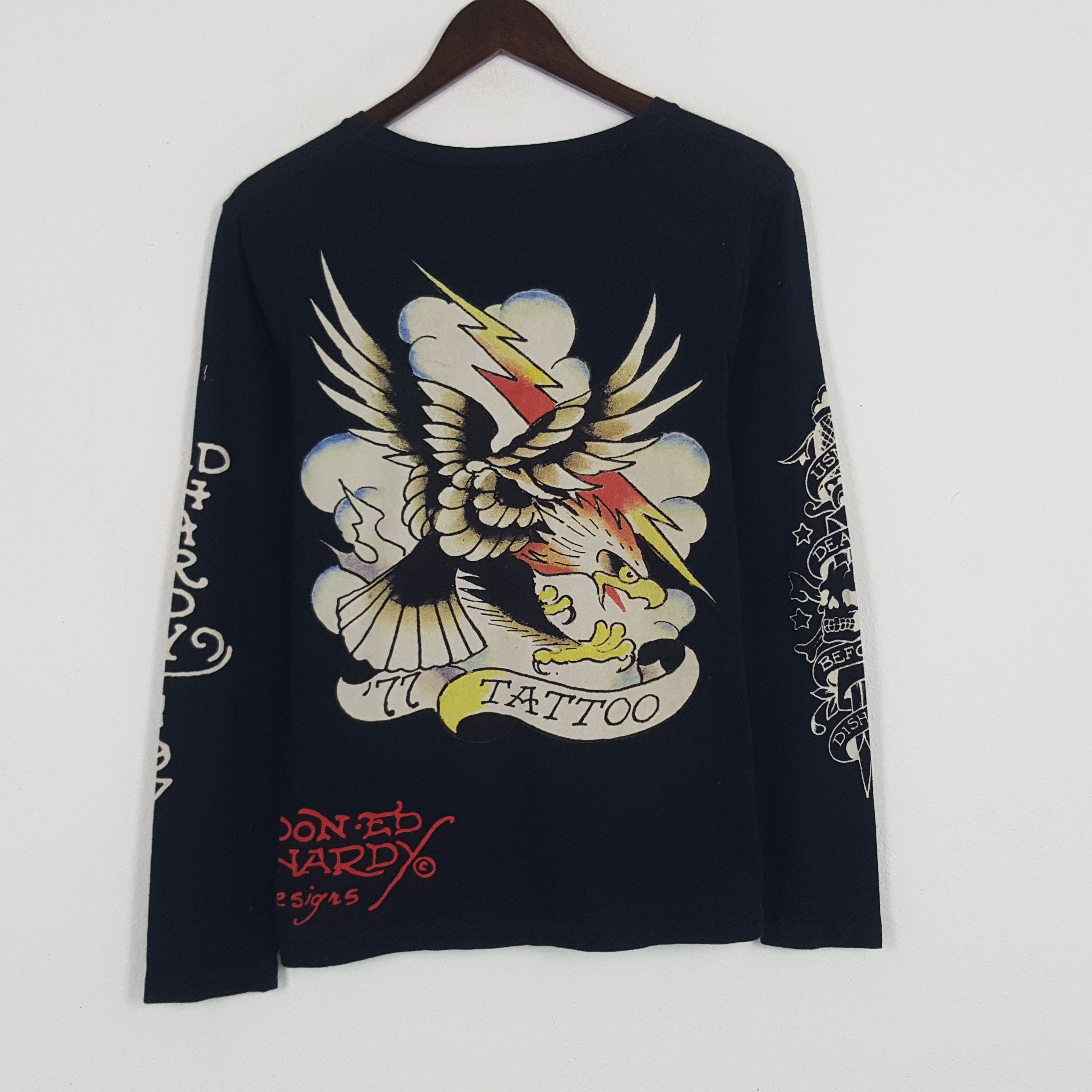 Ed Hardy × Vintage Vintage Ed Hardy Overprinted Tshirt Size US S / EU 44-46 / 1 - 3 Thumbnail
