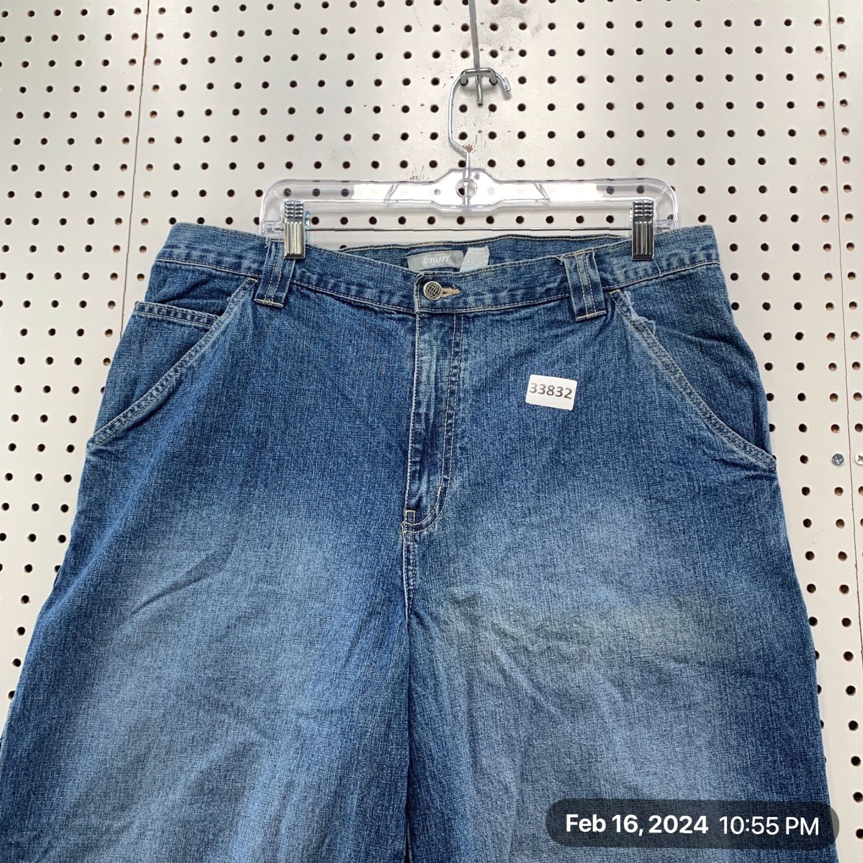 Vintage VINTAGE Utility Carpenter Shorts Mens 36X11.5 Light Blue Denim Bermuda Relaxed Fit 36 Adult Mens Size US 36 / EU 52 - 6 Thumbnail