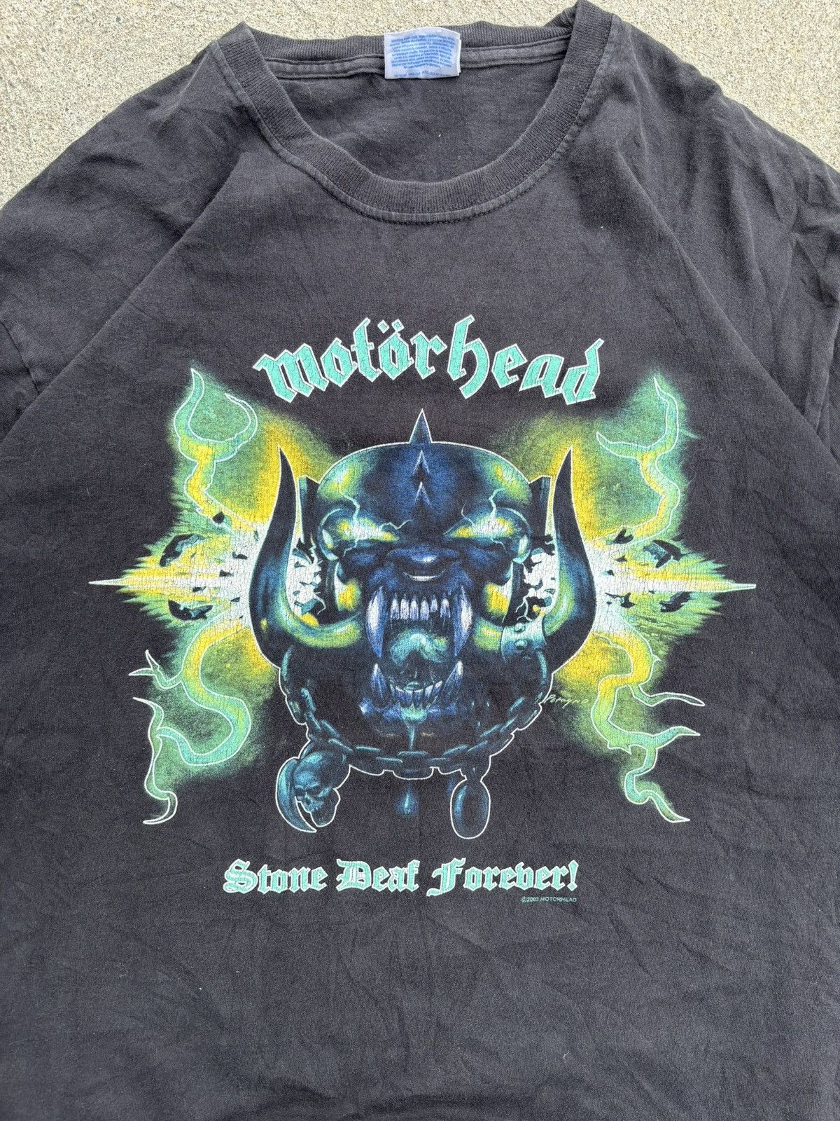 Band Tees Vintage 2003 Motorhead Stone Deaf Forever T Shirt Size US L / EU 52-54 / 3 - 2 Thumbnail