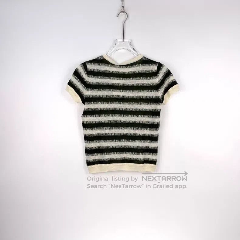 Dior Dior White and green embroidered bee cashmere mulberry sil Size XS / US 0-2 / IT 36-38 - 4 Thumbnail