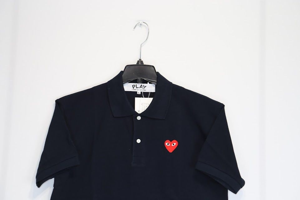 Comme des Garcons o1rshd1 Play Polo Shirt in Navy Size US XL / EU 56 / 4 - 4 Thumbnail