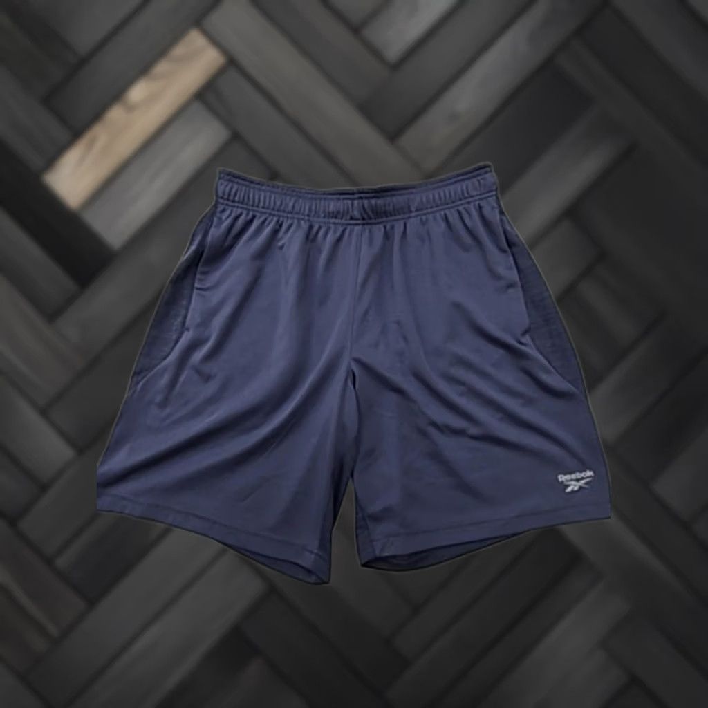 Reebok Reebok Men Navy Athletic Shorts Elastic Waist Size M Regular Size US 31 - 1 Thumbnail