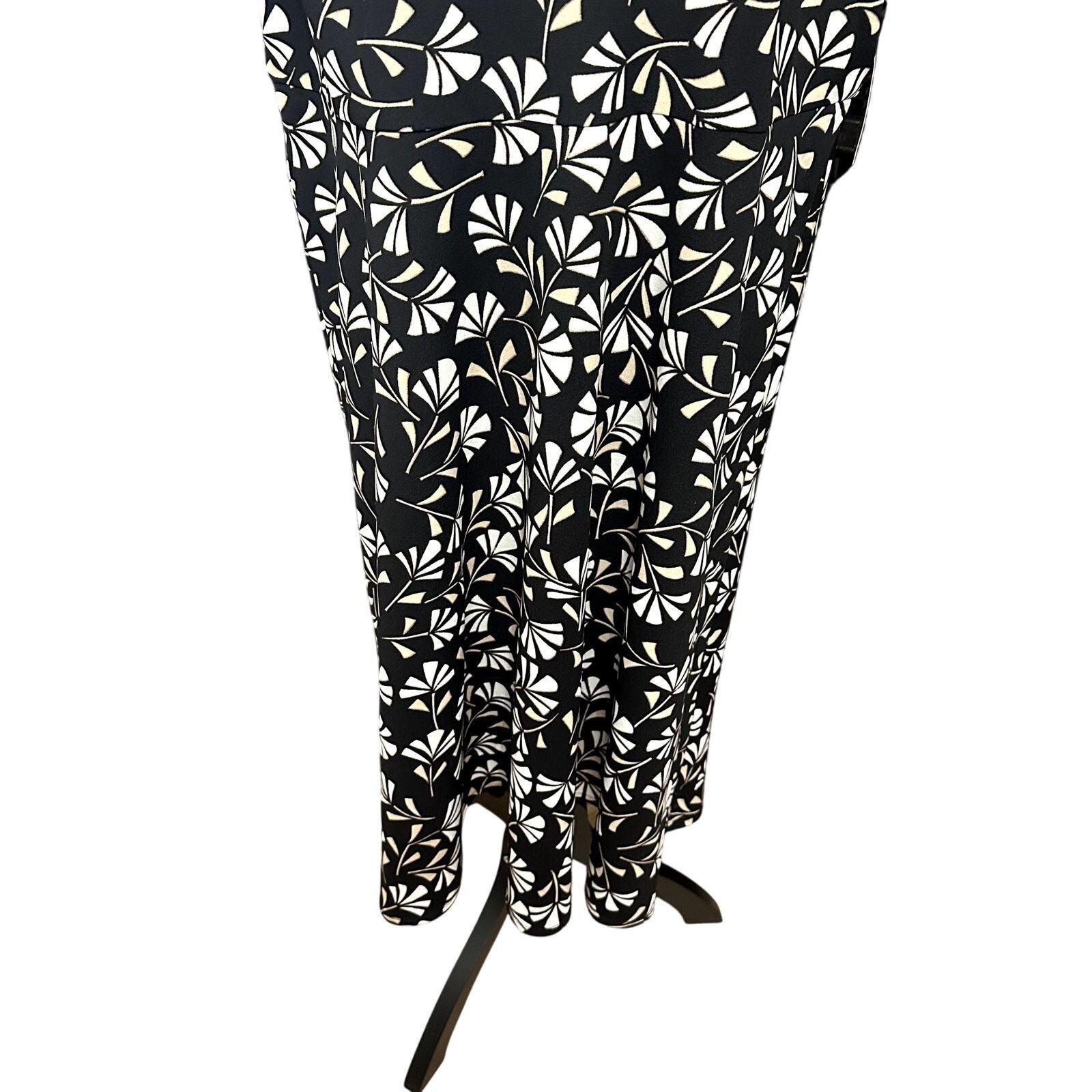 Other London Times Midi Dress Geometric Pattern Back Zip Black 20 Size 3XL / US 20-22 - 4 Thumbnail