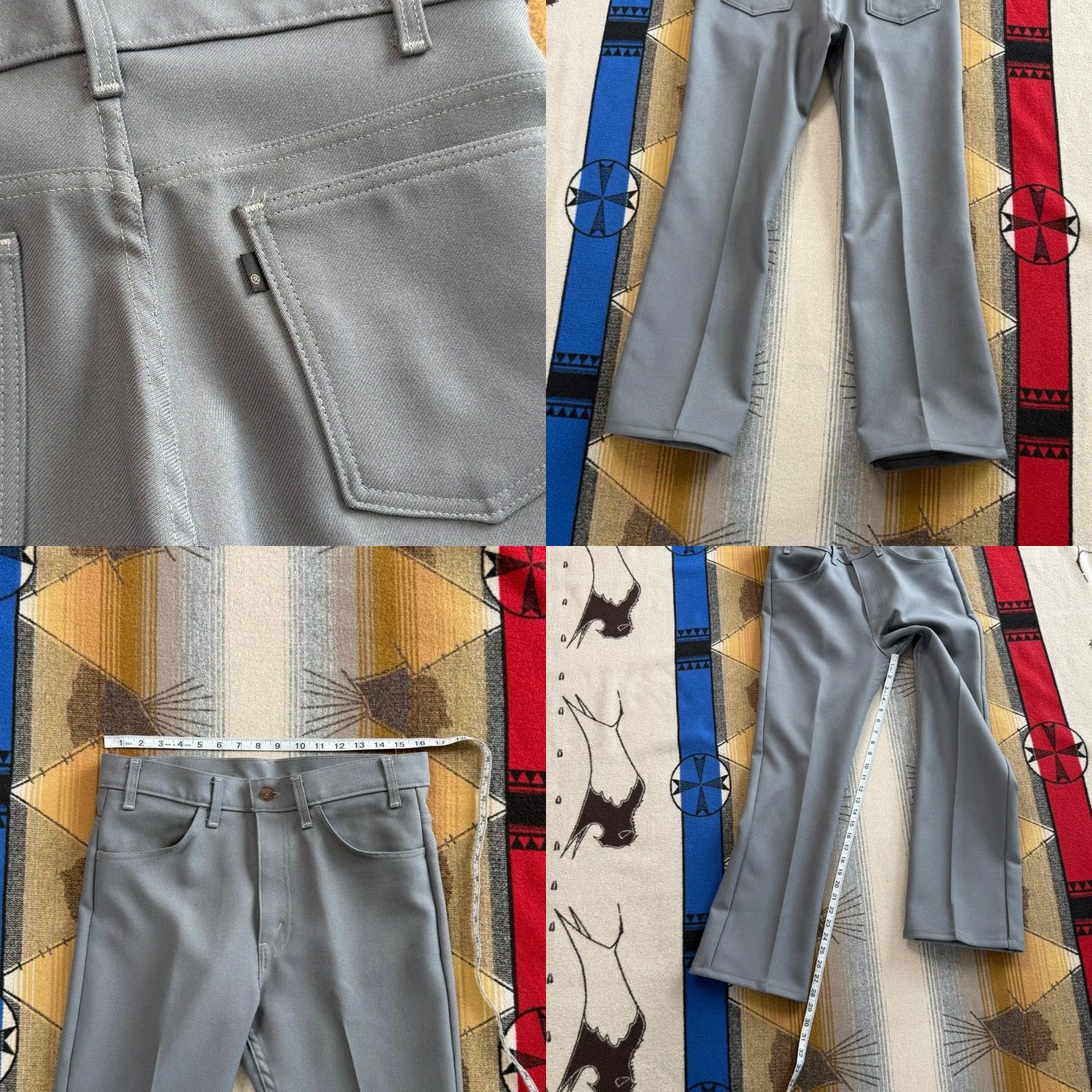Levi's VINTAGE Levi's 517 Trousers Bootcut Grey Mens 33x29 Button Zip Pants 90s 80s Dress Workwear Casual Wedding Size US 33 - 8 Thumbnail