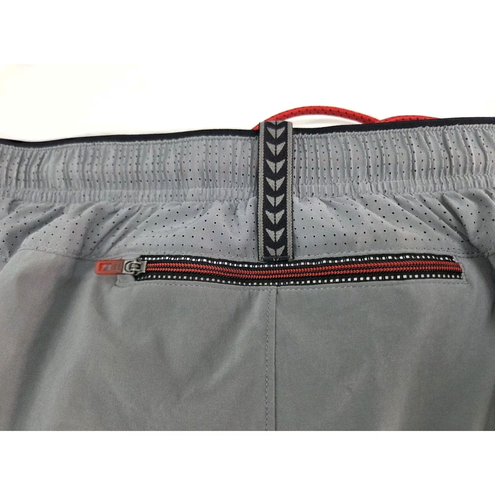 Vintage Korsa Mens Running Shorts Lined Drawstring Back Pocket Zip Grey Size M Size US 31 - 4 Thumbnail