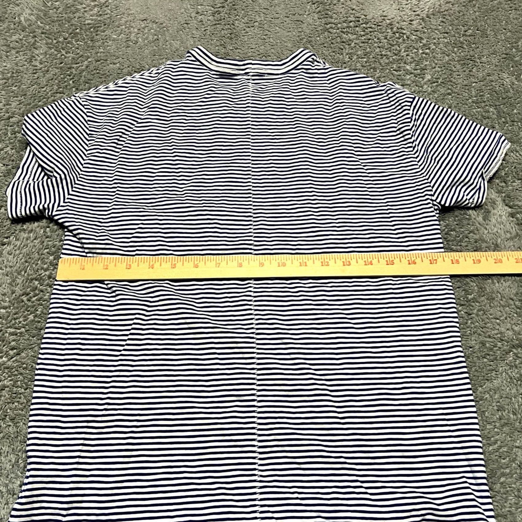 Rag & Bone Rag & Bone T Shirt Womens XS Crew Neck Blue Striped Pima Cotton Short Sleeve Size XS / US 0-2 / IT 36-38 - 4 Thumbnail