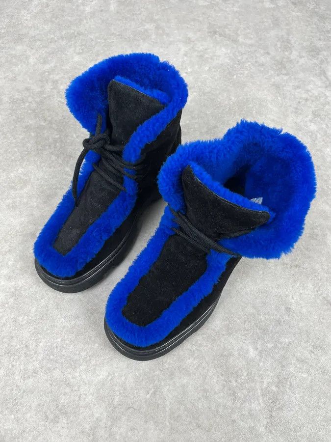 Burberry Burberry Black Suede Shearling Creeper Boots Size US 9 / EU 42 - 6 Thumbnail