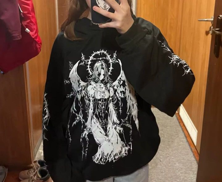 Japanese Brand Grunge Sexy Angel Graphic Hoodies Size US XXL / EU 58 / 5 - 5 Thumbnail