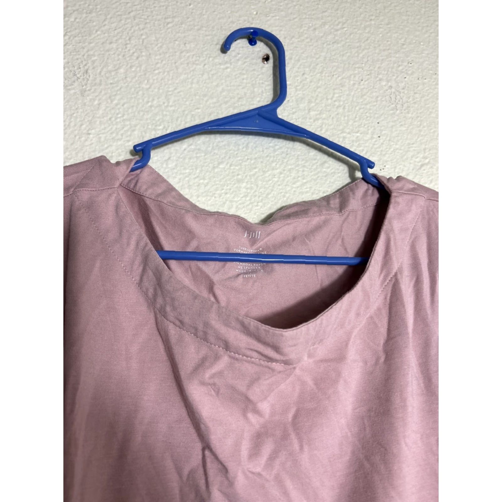 J. Jill J. Jill Top Womens PXL Pink Luxe Supima Cotton T-Shirt Long Sleeve Size XL / US 12-14 / IT 48-50 - 4 Thumbnail