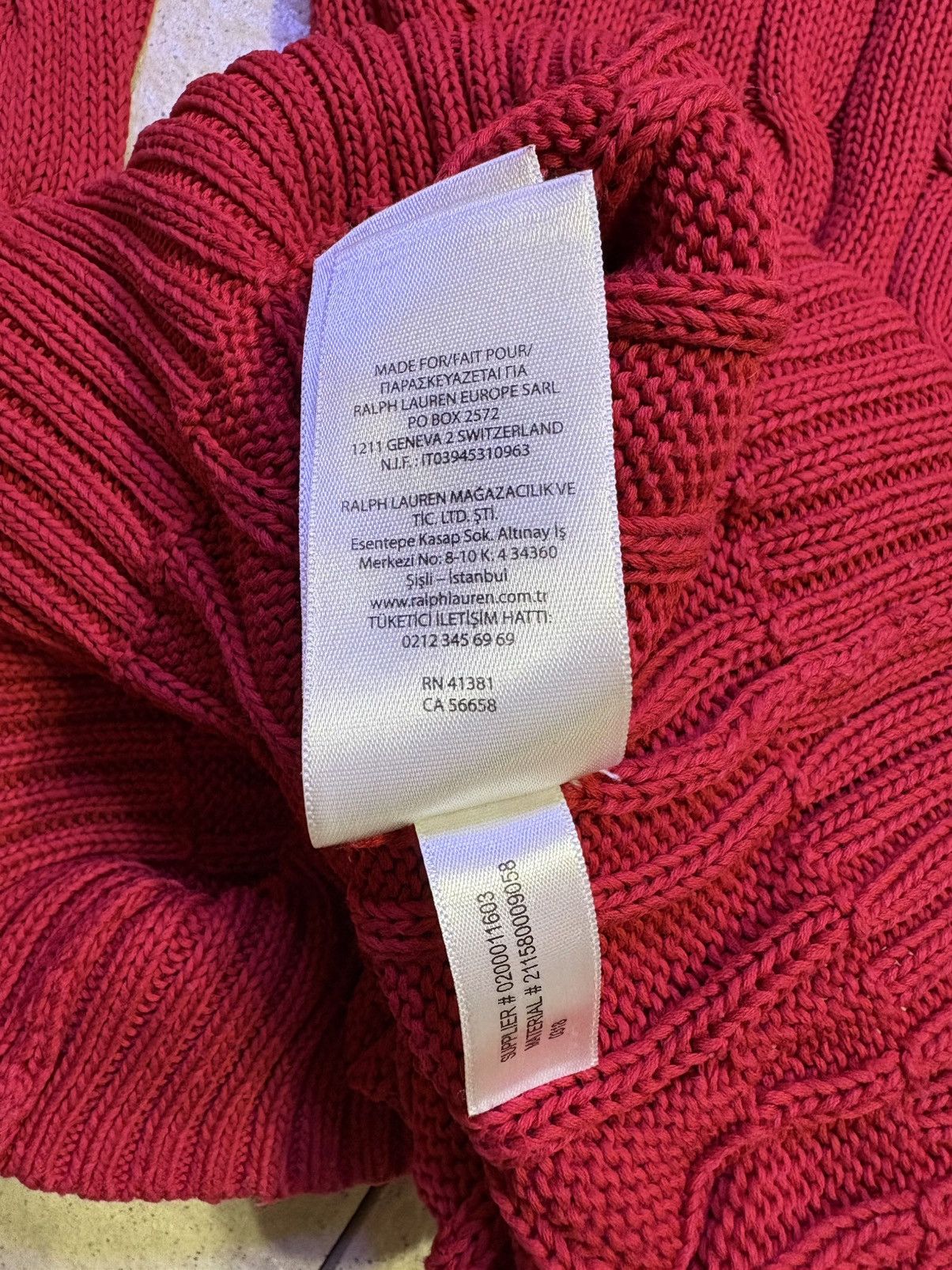 Polo Ralph Lauren Polo Ralph Lauren Women’s Cable Knit Sweater Red Size M Size M / US 6-8 / IT 42-44 - 11 Thumbnail