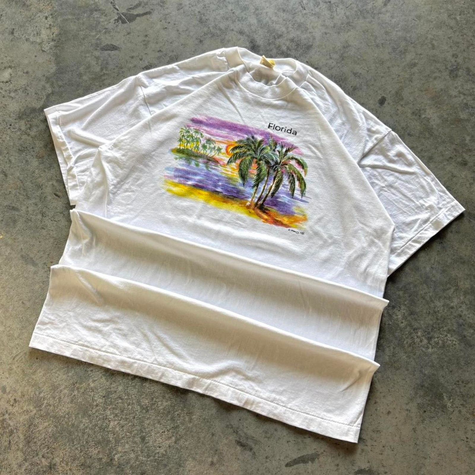 American Retro × Vintage Vintage 80s Single Stitch Florida T-shirt Size US XL / EU 56 / 4 - 1 Thumbnail