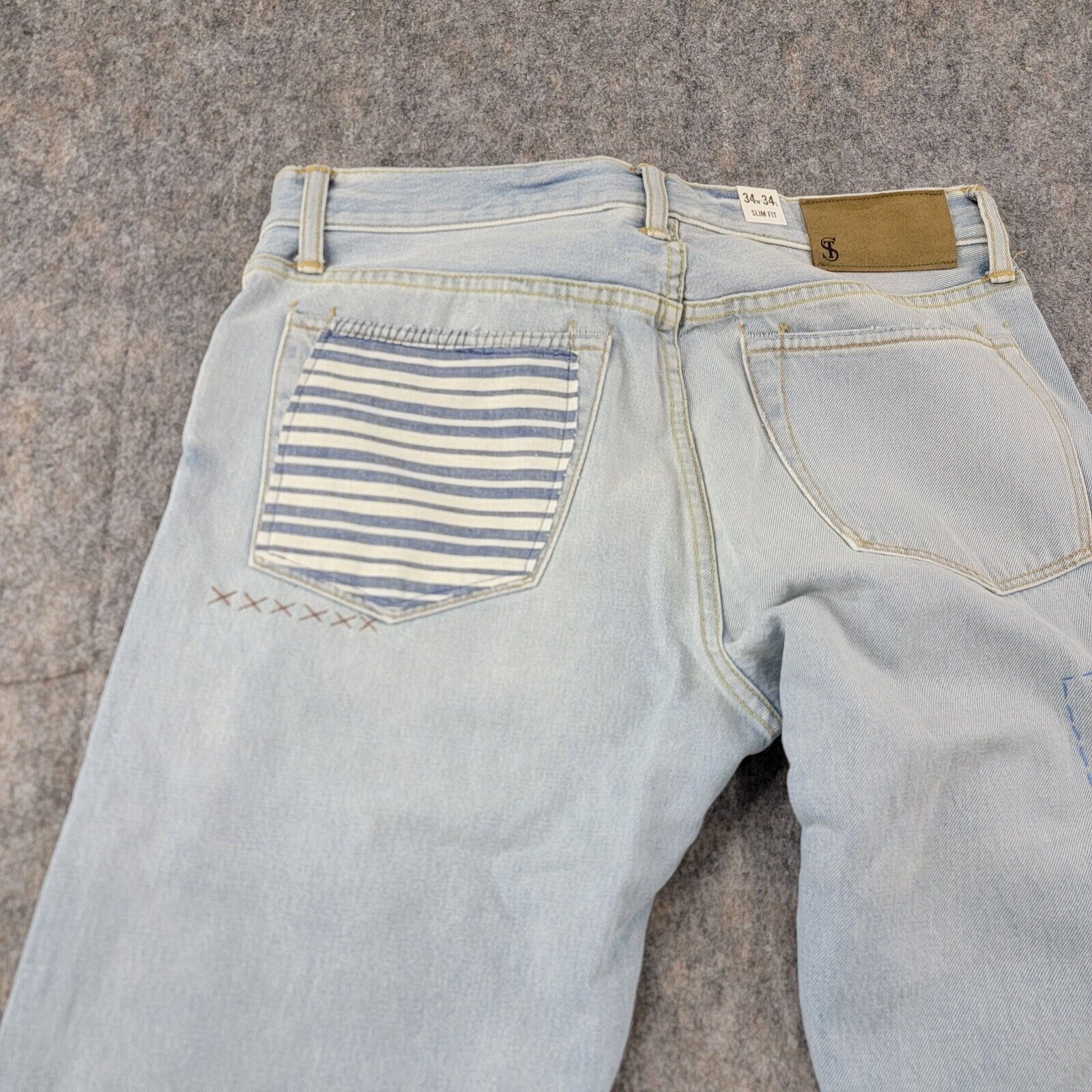 Todd Snyder Todd Snyder Slim Fit Upcycle Patched Selvedge Jeans Size US 34 / EU 50 - 3 Thumbnail