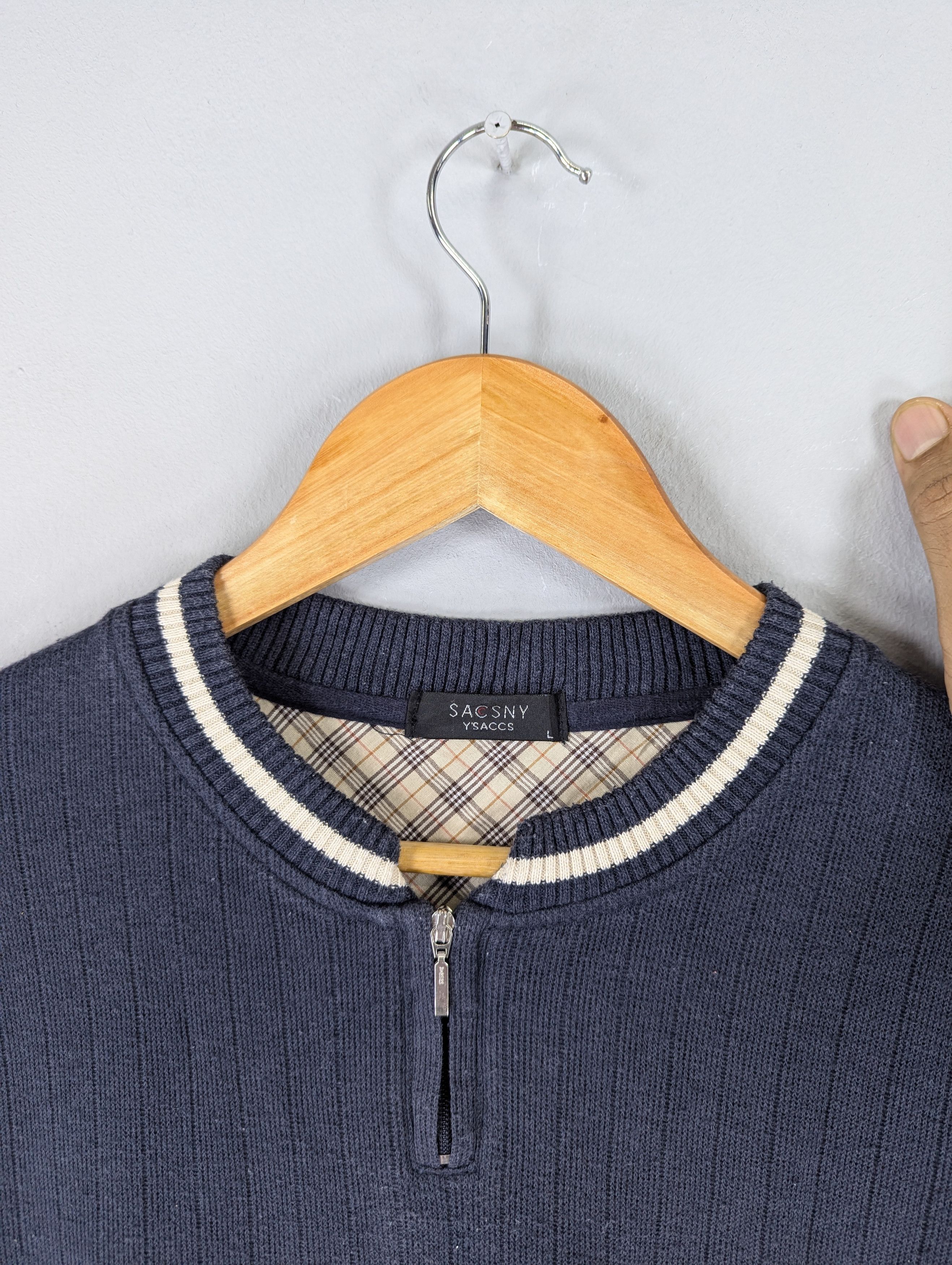 Yohji Yamamoto Vintage Sacsny Y'saccs Yohji Yamamoto Halfzip Sweatshirt Size US M / EU 48-50 / 2 - 8 Thumbnail