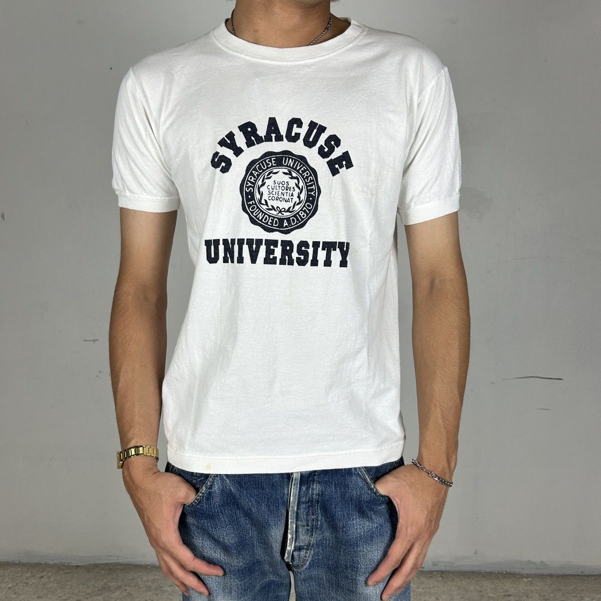 Vintage 60s Syracuse University Size US M / EU 48-50 / 2 - 2 Thumbnail