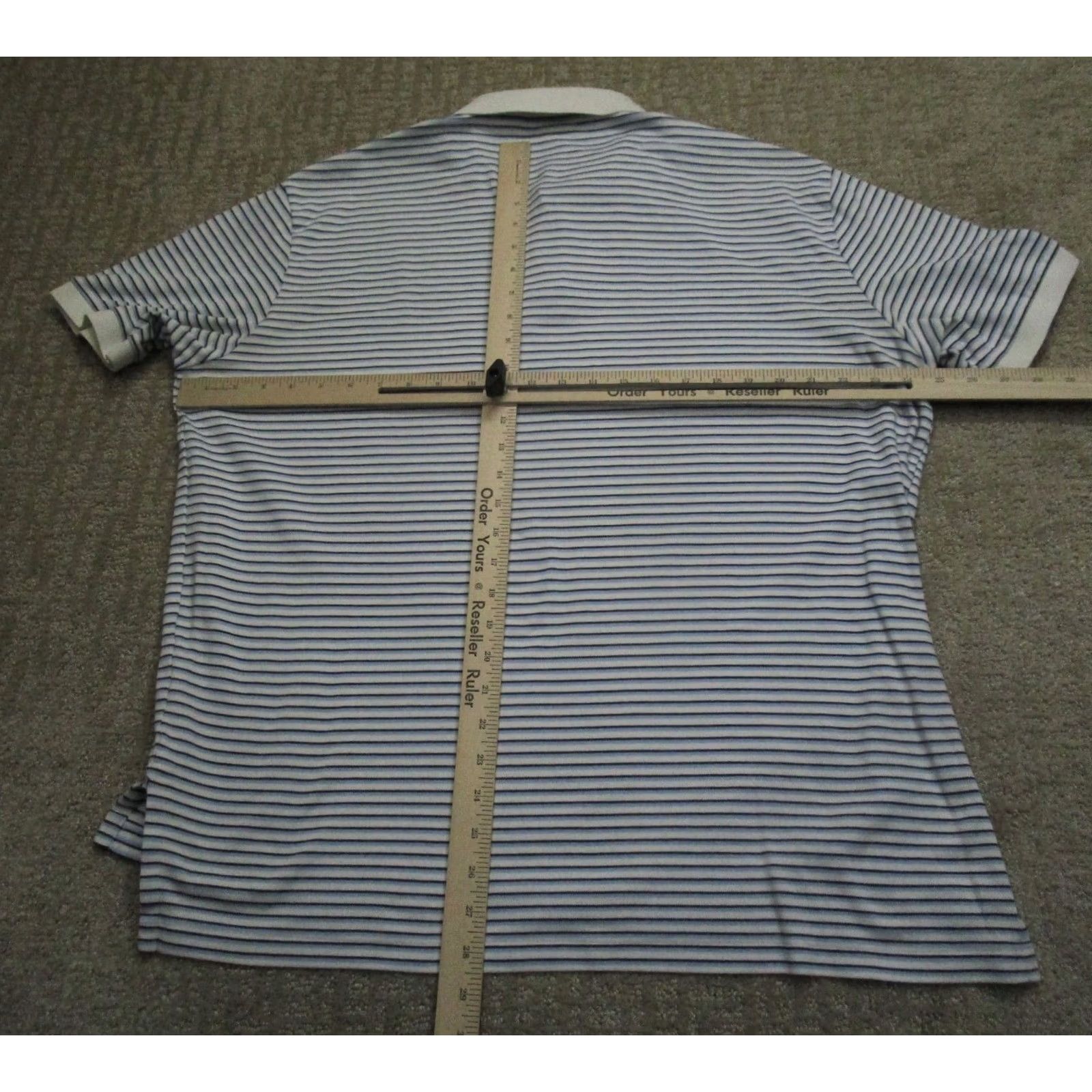 Polo Ralph Lauren Polo Ralph Lauren Polo Shirt Men XL White Blue Striped Short Sleeve Size US XL / EU 56 / 4 - 4 Thumbnail