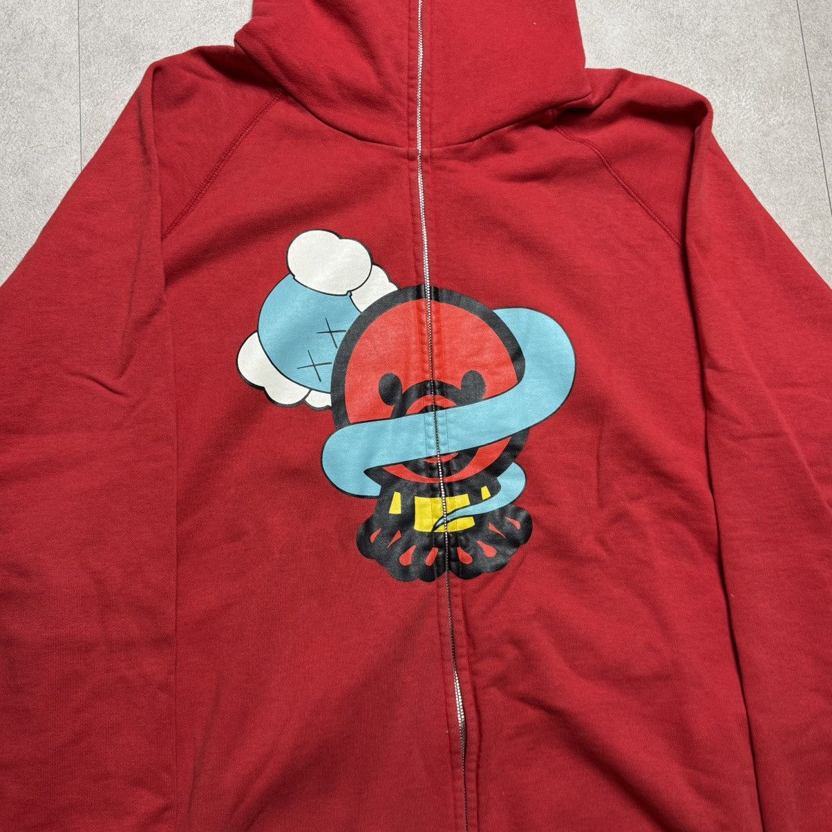 Bape × Kaws Bape Kaws Octopus Shark Zip Hoodie Size US XL / EU 56 / 4 - 3 Thumbnail