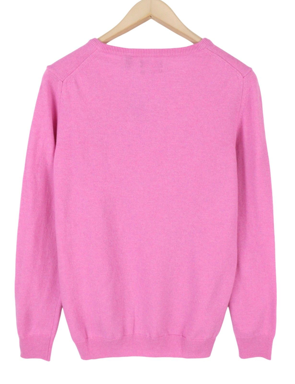 Gant EXTRAFINE LAMBSWOOL V-NECK L Light Fuchsia Knit 88065 Size L / US 10 / IT 46 - 4 Thumbnail