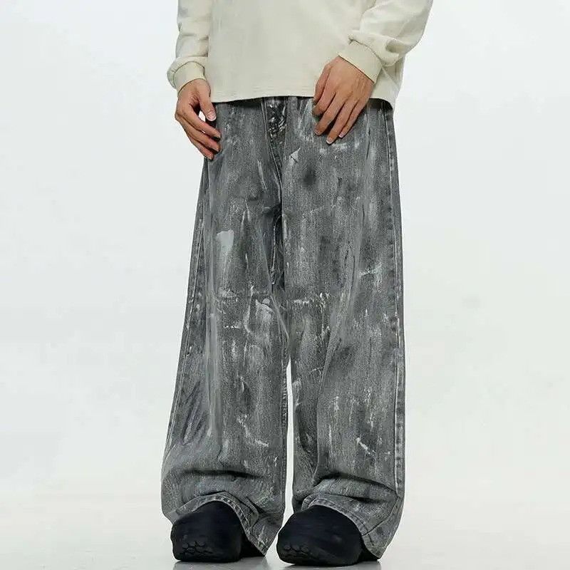 Jean Casual Painted Printed Menswear Jeans Size US 32 / EU 48 - 4 Thumbnail