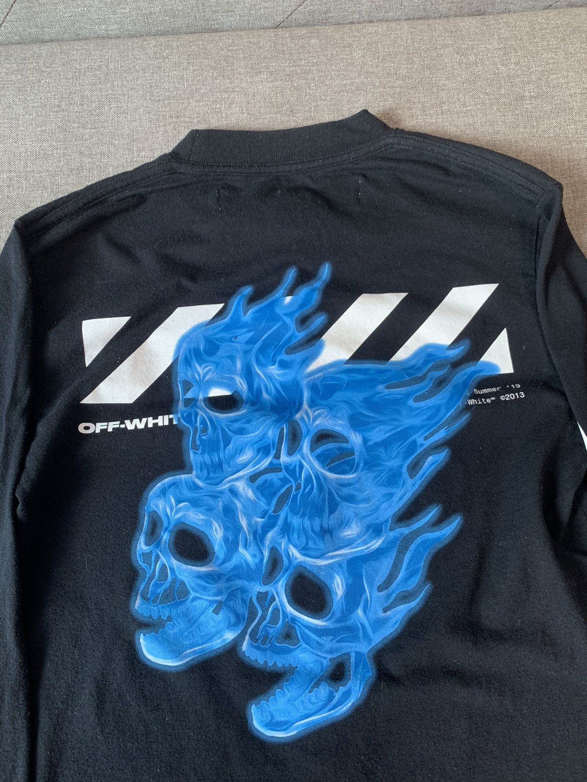 Off-White × Virgil Abloh Off White Skulls Graphic Black Long Sleeve Tee Virgil Abloh Size US XS / EU 42 / 0 - 10 Thumbnail