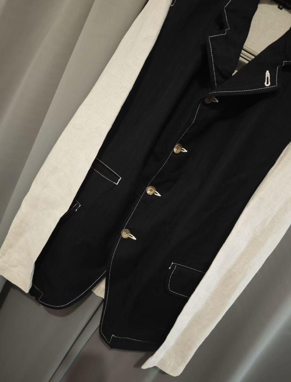 Comme des Garcons Comme des Garçons (CDG) Wool Panel Midi Jacket Size US M / EU 48-50 / 2 - 4 Thumbnail