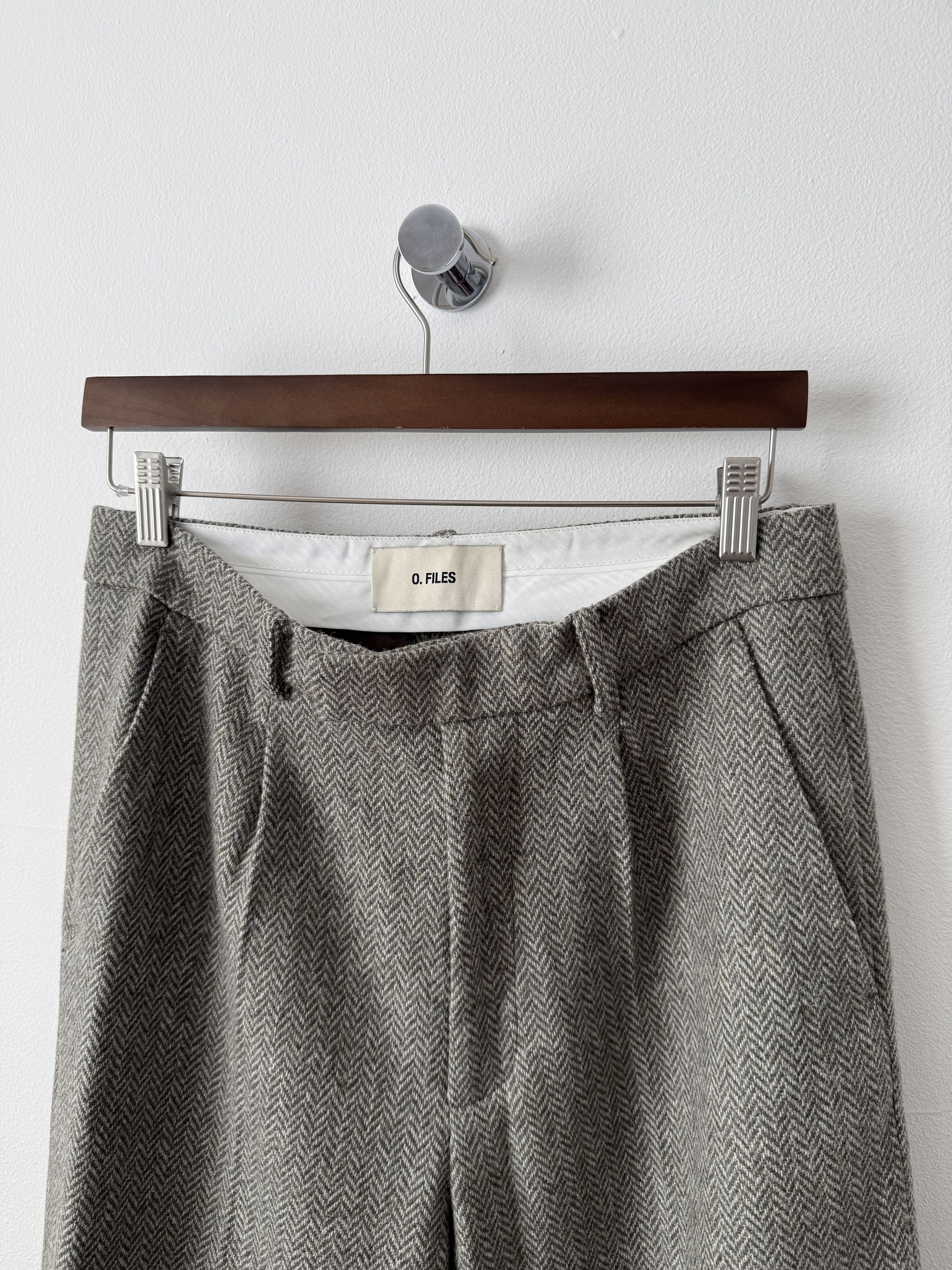 Ojardorf O. Files Herringbone Wool Trousers Size US 32 / EU 48 - 6 Thumbnail
