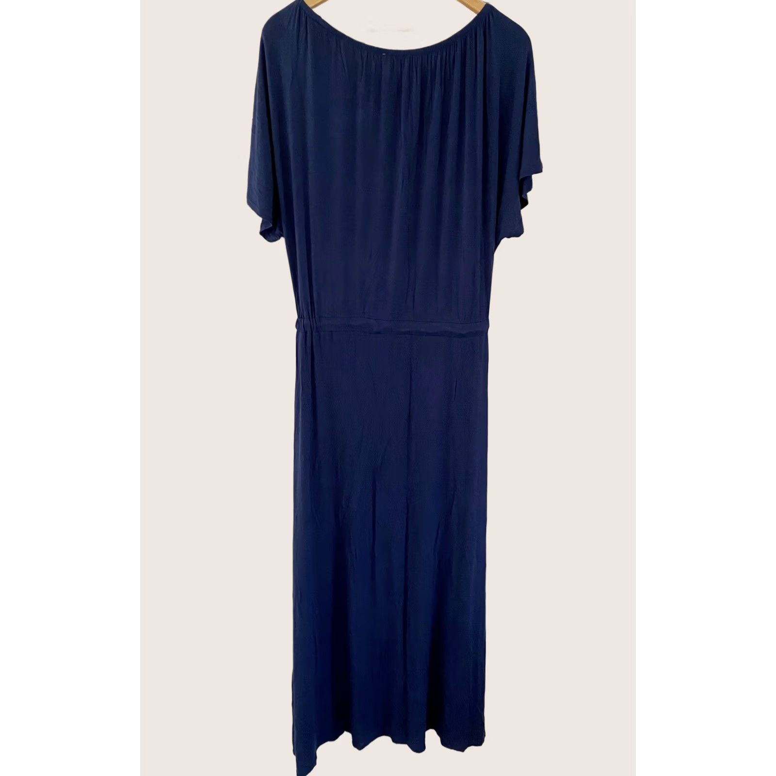 Gap Gap Maxi Dress Drawstring Short Sleeve In Comet Blue S 2017 Womens Casual Pre Loved Size 28" / US 6 / IT 42 - 1 Thumbnail