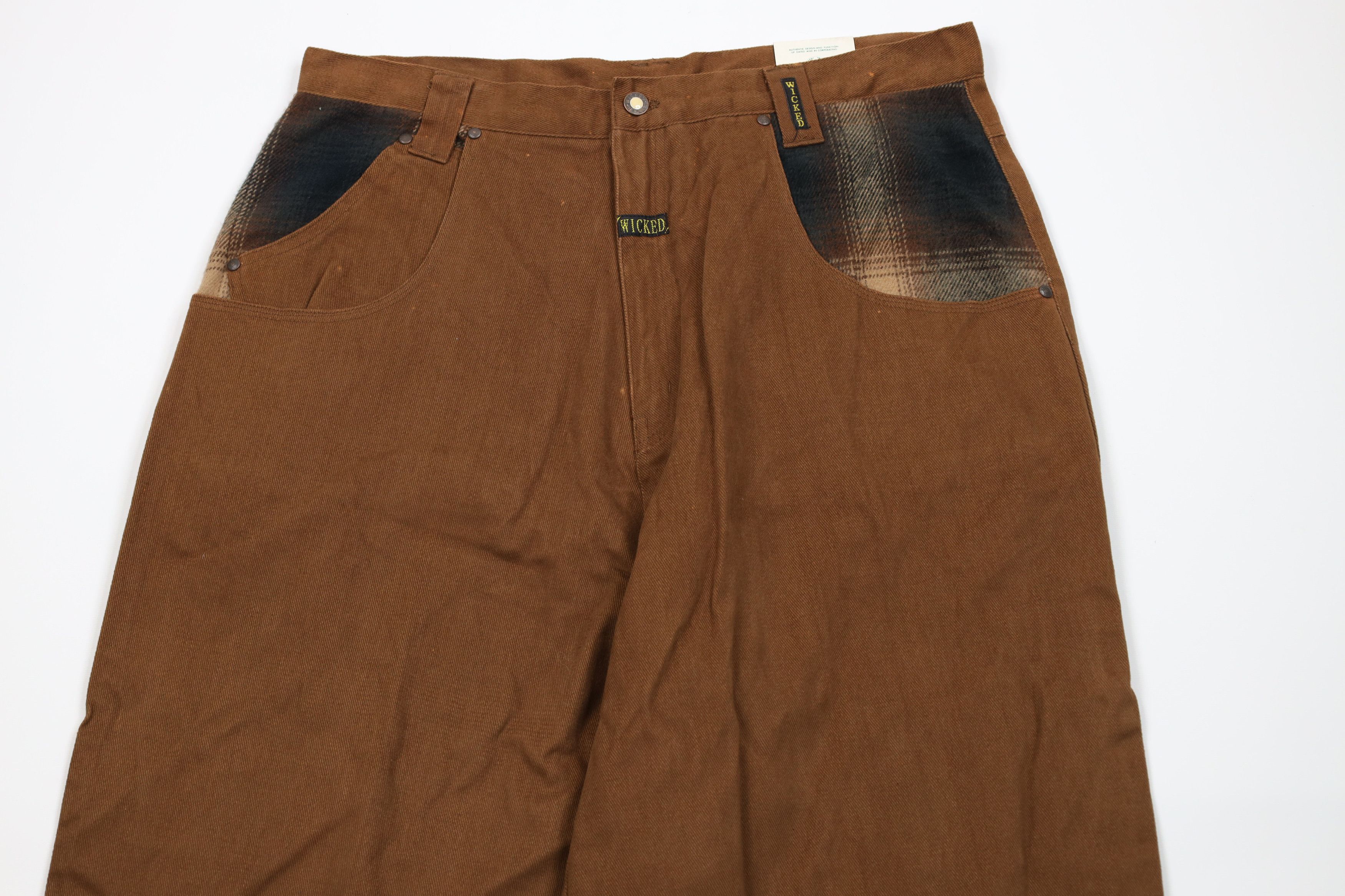 Vintage Deadstock Vintage 90s Streetwear Skateboard Jeans Brown Size US 36 / EU 52 - 2 Thumbnail