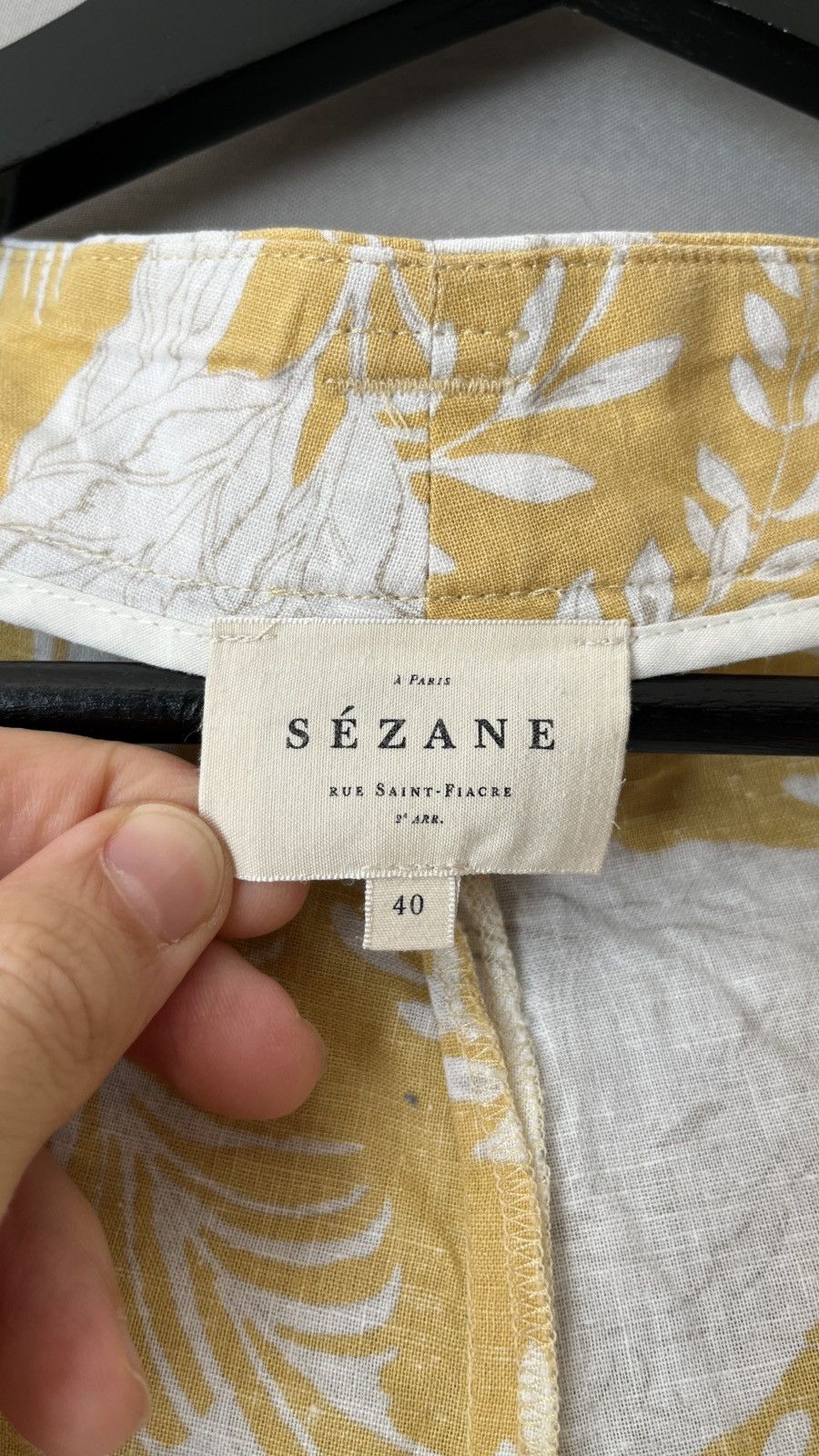 Sezane Sezane Linen Cotton Floral Print Yellow Shorts Size 28" / US 6 / IT 42 - 12 Thumbnail