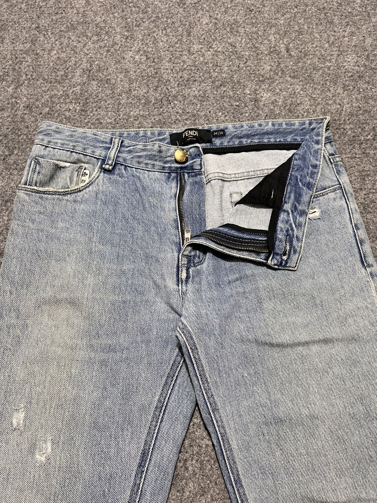 Fendi Fendi Fiend Ripped Jeans Pants Size US 34 / EU 50 - 15 Thumbnail