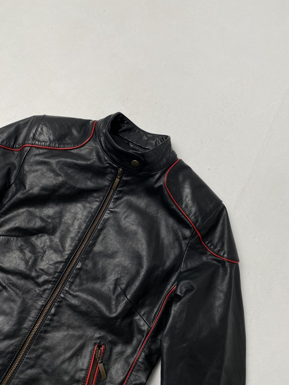 Other Vintage leather jacket SOFT GLASS racing style Size S / US 4 / IT 40 - 6 Thumbnail